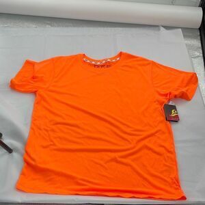 D.F.P. Size large bright orange dry fit pullover